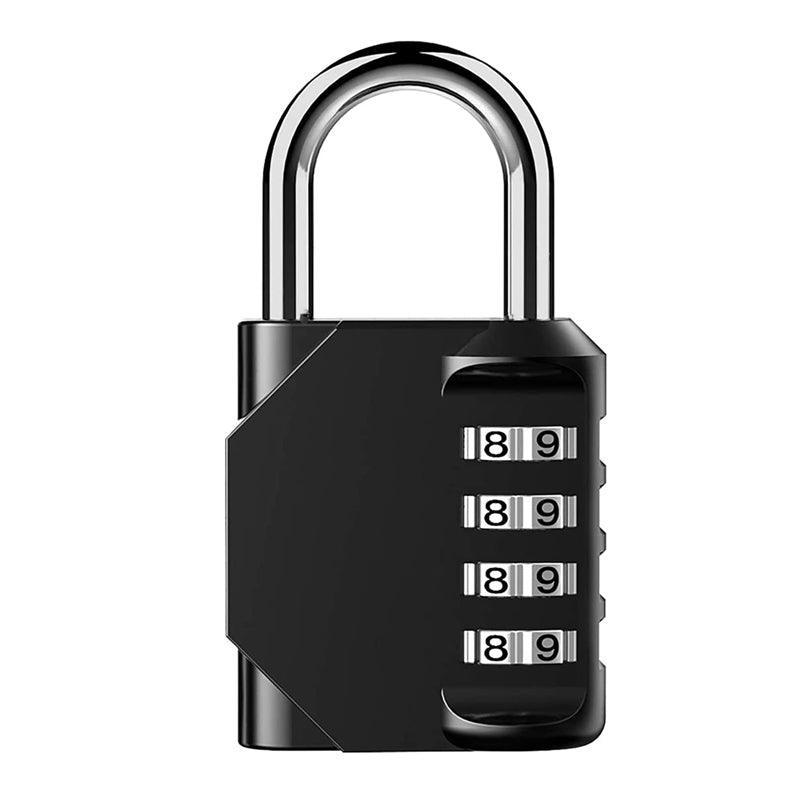 4 Digit Combination Padlock Waterproof Outdoor Number Lock for Gate Locker Toolbox - Black V528-PADLOCKS-BLACK-977840