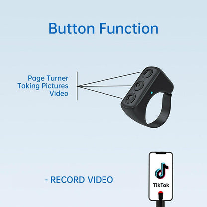 Remote Control Page Turner Ring for Kindle Novel Page Turning Bluetooth E-Reader V528-PAGETURNER-BLACK-435913