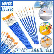 50/100PCS Plastic Flat Tip Hook Line Brushes for DIY Ceramics and Watercolor Painting - 50PCS Hook Line Pen V528-PAINTBRUSH-TINE-50PCS-493049