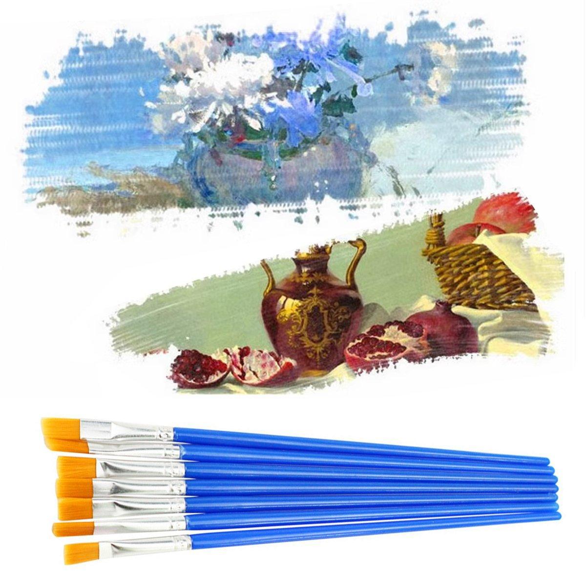 50/100PCS Plastic Flat Tip Hook Line Brushes for DIY Ceramics and Watercolor Painting - 50PCS Hook Line Pen V528-PAINTBRUSH-TINE-50PCS-493049