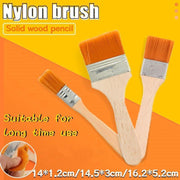 3Pack Art Brushes Flat Paint Set Drawing Painting Wooden Handle Craft V528-PAINTINGBRUSH-3PCS-601448