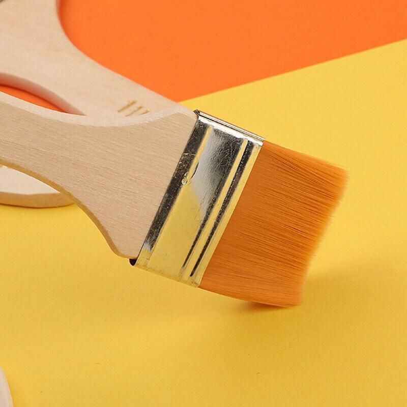 3Pack Art Brushes Flat Paint Set Drawing Painting Wooden Handle Craft V528-PAINTINGBRUSH-3PCS-601448