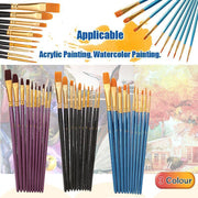 10pcs Artist Paint Brush Set Acrylic Oil Watercolour Gouache Painting Supplies - Black V528-PAINTPENBLACK165523