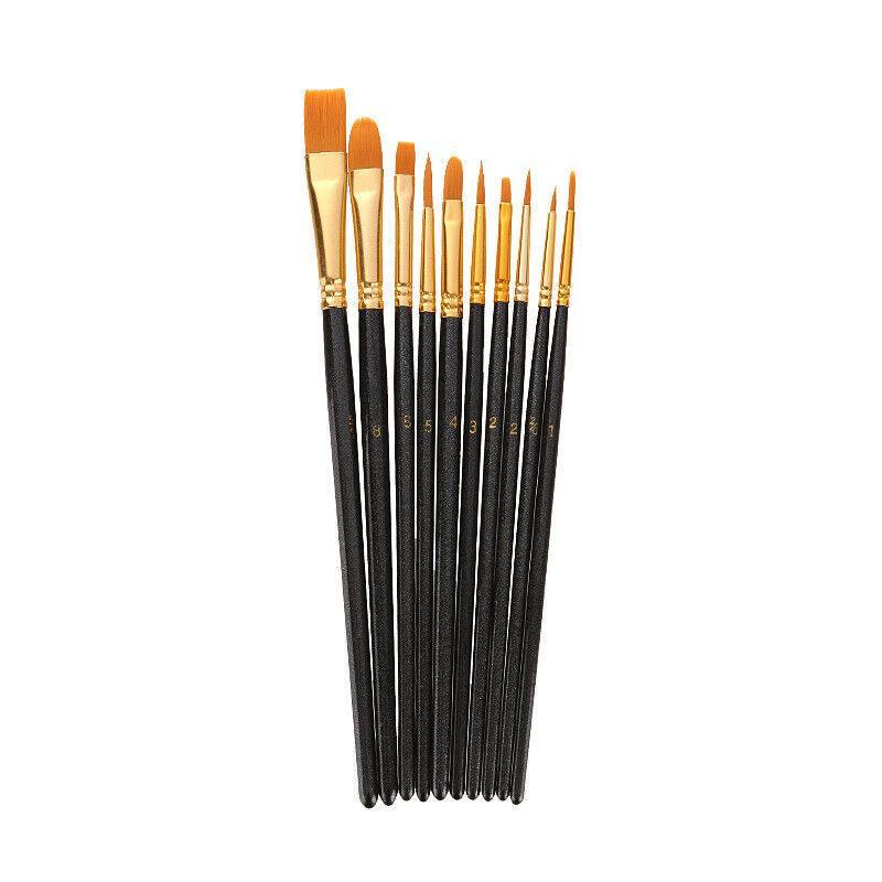 10pcs Artist Paint Brush Set Acrylic Oil Watercolour Gouache Painting Supplies - Blue V528-PAINTPENBLUE166843