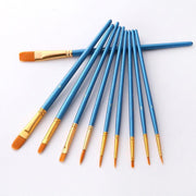 10pcs Artist Paint Brush Set Acrylic Oil Watercolour Gouache Painting Supplies - Purple V528-PAINTPENPURPLE4138574