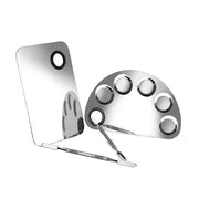 Stainless Steel Cosmetic Face Makeup Palette Spatula Foundation Mixing Tool - Semicircle V528-PALETTE-SEMICIRCLE-16806