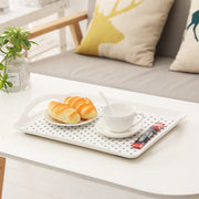 2PCS Rectangular Serving Tray Double Handle Non Slip TPR Kitchen Display Plate V528-PALLET-2PCS-726584