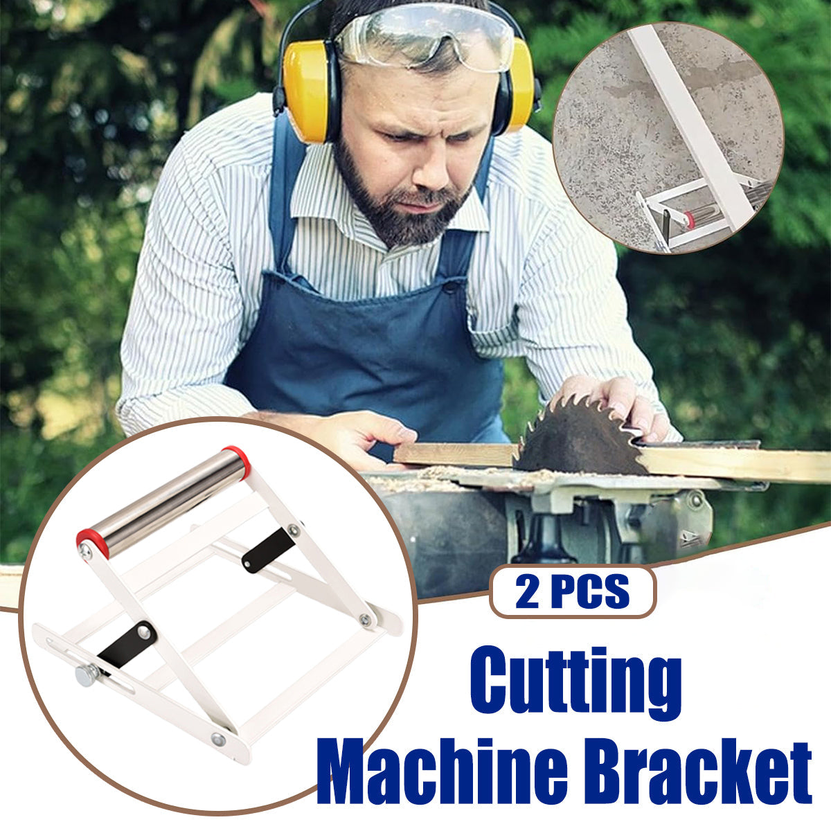 Adjustable Cutting Machine Support Frame Table Saw Stand Roller Support 2pcs V528-PALLET-RACK-2PCS-594781