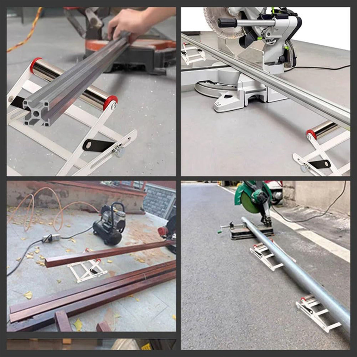 Adjustable Cutting Machine Support Frame Table Saw Stand Roller Support 2pcs V528-PALLET-RACK-2PCS-594781