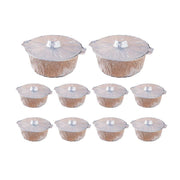 10PCS Duty Aluminum Foil Pots for Hotpot Camping Picnic Tinfoil field cutlery - 4000ml V528-PAN-10PCS-4000ML-173277
