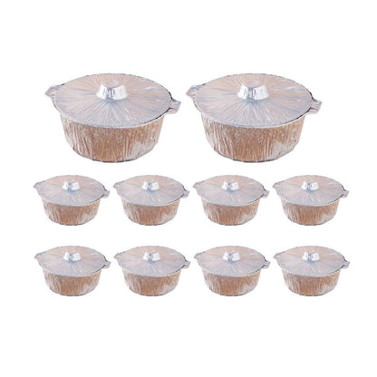 10PCS Duty Aluminum Foil Pots for Hotpot Camping Picnic Tinfoil field cutlery - 4000ml V528-PAN-10PCS-4000ML-173277