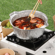 10PCS Duty Aluminum Foil Pots for Hotpot Camping Picnic Tinfoil field cutlery - 4000ml V528-PAN-10PCS-4000ML-173277