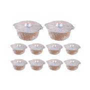 10PCS Duty Aluminum Foil Pots for Hotpot Camping Picnic Tinfoil field cutlery - 4000ml V528-PAN-10PCS-4000ML-173277