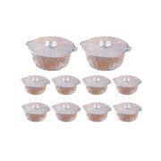 10PCS Duty Aluminum Foil Pots for Hotpot Camping Picnic Tinfoil field cutlery - 4000ml V528-PAN-10PCS-4000ML-173277