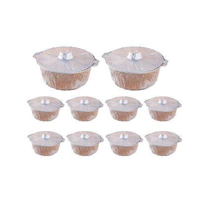 10PCS Duty Aluminum Foil Pots for Hotpot Camping Picnic Tinfoil field cutlery - 4000ml V528-PAN-10PCS-4000ML-173277
