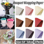 Embossed Paper Convex Flower Wrapping Paper for Floral Shop and Flower Wrapping - White V528-PAPER-5PACKS-WHITE-37512