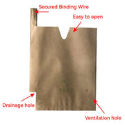 Paper Fruit Bags 100pcs Protective Bagging for Orchard Garden Harvest Storage V528-PAPER-BAG-1000PCS-16-19-638673
