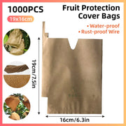 Paper Fruit Bags 100pcs Protective Bagging for Orchard Garden Harvest Storage V528-PAPER-BAG-1000PCS-16-19-638673