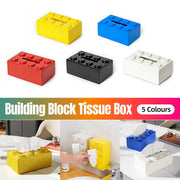 Tissue Box Cover Creative Building Block Cute Napkin Dispenser Holder Home Decor - Blue V528-PAPER-BOX-BLUE-824919
