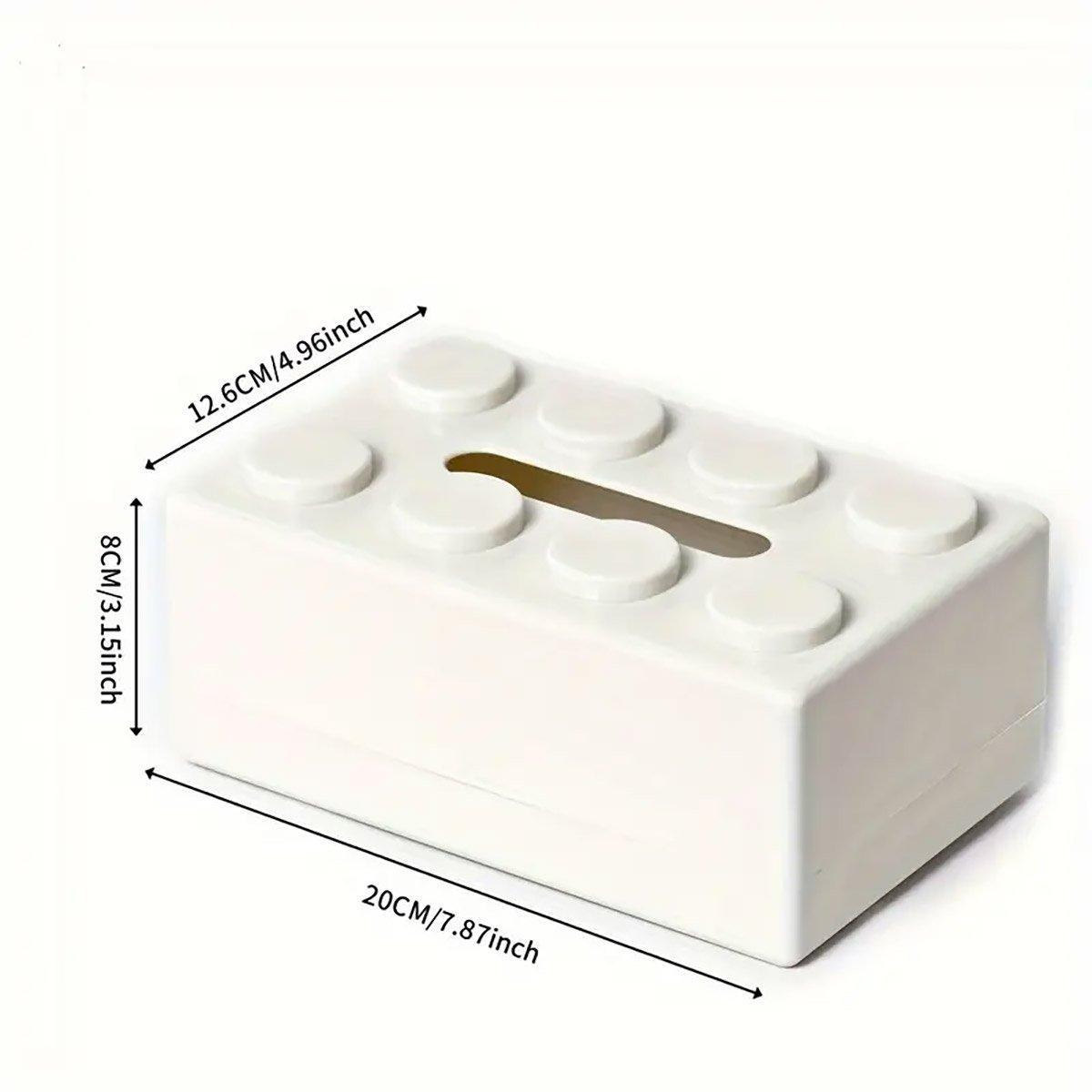 Tissue Box Cover Creative Building Block Cute Napkin Dispenser Holder Home Decor - Blue V528-PAPER-BOX-BLUE-824919
