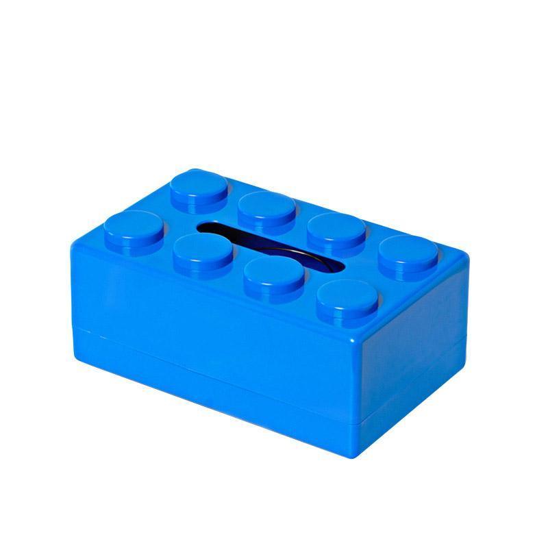 Tissue Box Cover Creative Building Block Cute Napkin Dispenser Holder Home Decor - Blue V528-PAPER-BOX-BLUE-824919