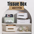 Tissue Box Dispenser Storage Box Napkin Case Remote Control Box Multi-Function - White V528-PAPER-BOX-WHITE-965902