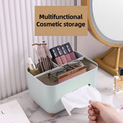 Tissue Box Dispenser Storage Box Napkin Case Remote Control Box Multi-Function - White V528-PAPER-BOX-WHITE-965902