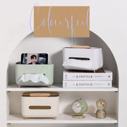 Tissue Box Dispenser Storage Box Napkin Case Remote Control Box Multi-Function - White V528-PAPER-BOX-WHITE-965902
