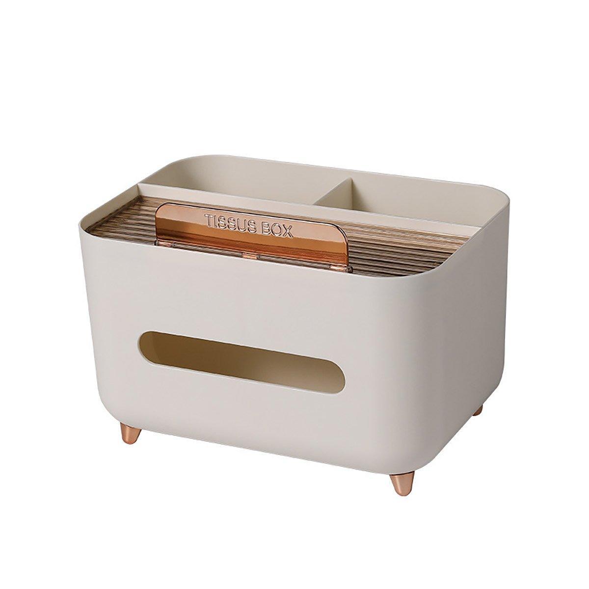 Tissue Box Dispenser Storage Box Napkin Case Remote Control Box Multi-Function - White V528-PAPER-BOX-WHITE-965902
