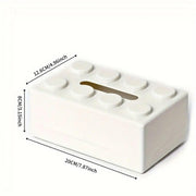 Tissue Box Cover Creative Building Block Cute Napkin Dispenser Holder Home Decor - Yellow V528-PAPER-BOX-YELLOW-211757