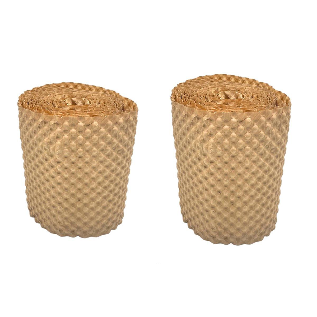 Cowhide Pressure Bubble Paper Roll Shock Absorbing Biodegradable Cushioning Wrap - 28x50m V528-PAPER-BUBBLE-28-50-377979