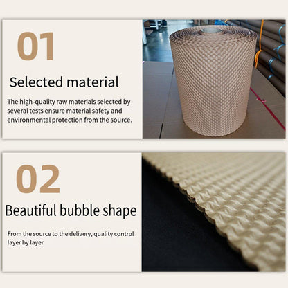 Cowhide Pressure Bubble Paper Roll Shock Absorbing Biodegradable Cushioning Wrap - 28x50m V528-PAPER-BUBBLE-28-50-377979