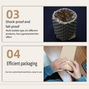 Cowhide Pressure Bubble Paper Roll Shock Absorbing Biodegradable Cushioning Wrap - 28x50m V528-PAPER-BUBBLE-28-50-377979