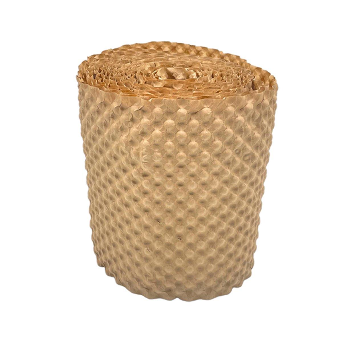 Cowhide Pressure Bubble Paper Roll Shock Absorbing Biodegradable Cushioning Wrap - 28x50m V528-PAPER-BUBBLE-28-50-377979