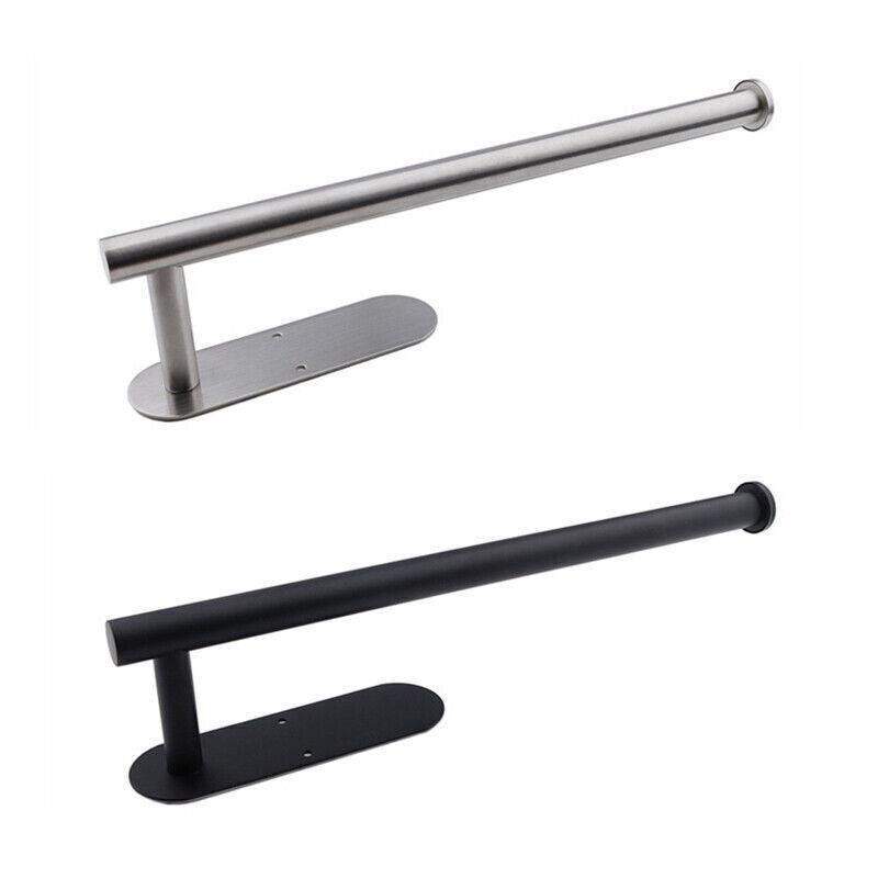Kitchen Hanger Paper Roll Cabinet Towel Holder Organizer Rack Shelf Wall Adhesive - Silver V528-PAPERTOWELHOLDER-SILVER-48344