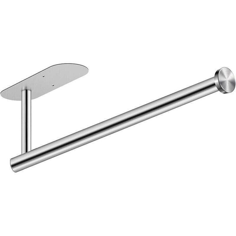 Kitchen Hanger Paper Roll Cabinet Towel Holder Organizer Rack Shelf Wall Adhesive - Silver V528-PAPERTOWELHOLDER-SILVER-48344