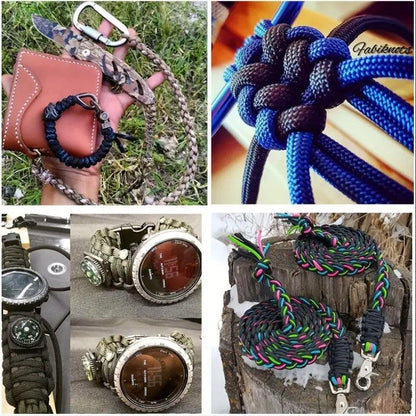 100m Paracord Outdoor Camping Binding Braided Rope Survival Gear Hiking Rope - Blue V528-PARACORD-BLUE-22450