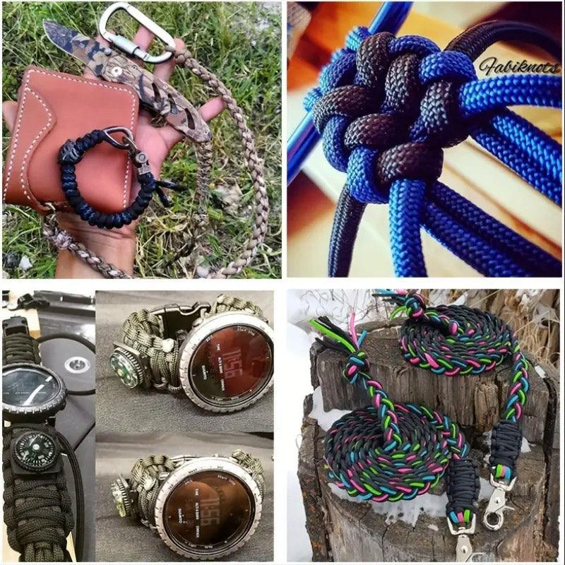 100m Paracord Outdoor Camping Binding Braided Rope Survival Gear Hiking Rope - Green V528-PARACORD-GREEN-689409