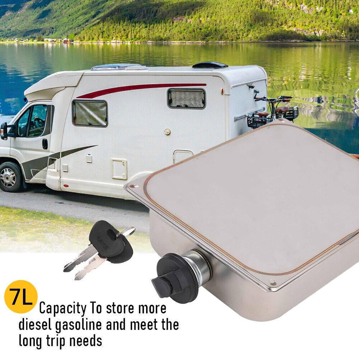 7L Stainless Steel Auxiliary Fuel Tank for Diesel Air Parking Heater with Lock V528-PARKING-HEATERS-282189