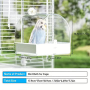 3in1 Parrot Bath Basin Bird Bathtub Cage or Accessory Pet Bird Feeder Water Bowl - Bathroom V528-PARROT-BATHROOM-407023