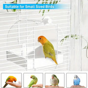 3in1 Parrot Bath Basin Bird Bathtub Cage or Accessory Pet Bird Feeder Water Bowl - Bathroom V528-PARROT-BATHROOM-407023