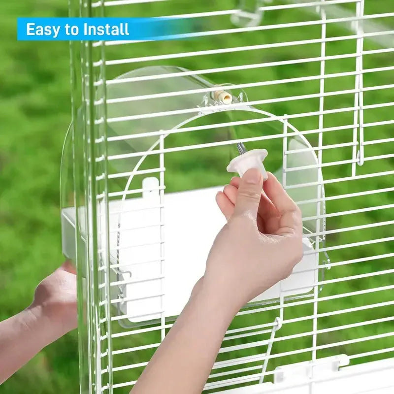 3in1 Parrot Bath Basin Bird Bathtub Cage or Accessory Pet Bird Feeder Water Bowl - Bathroom V528-PARROT-BATHROOM-407023