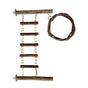 Wooden Parrot Stand Climbing Ladder Swing Toy for Birds Cage Play Accessories - Nut Washer Fixed Type V528-PARROT-STAND-GDK-394833