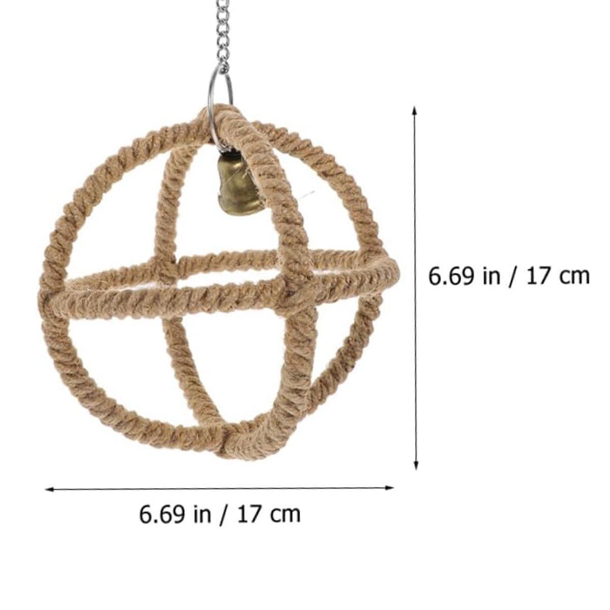 Interactive Parrot Toys Nibbling Balls Hoop Swing Bird Chew Play Activity V528-PARROT-TOY-17CM-931815
