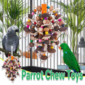 Colourful Parrot Toy Chew Corn Cob Fun Toy for Birds Safe Natural Playtime V528-PARROT-TOY-405332