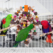 Colourful Parrot Toy Chew Corn Cob Fun Toy for Birds Safe Natural Playtime V528-PARROT-TOY-405332