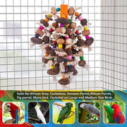 Colourful Parrot Toy Chew Corn Cob Fun Toy for Birds Safe Natural Playtime V528-PARROT-TOY-405332