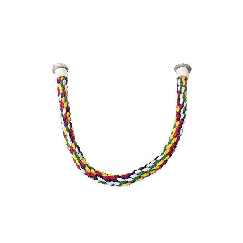 Parrot Rope Perch Colourful Bird Cage Toy Cotton Bungee Swing for Pet Birds - 105CM