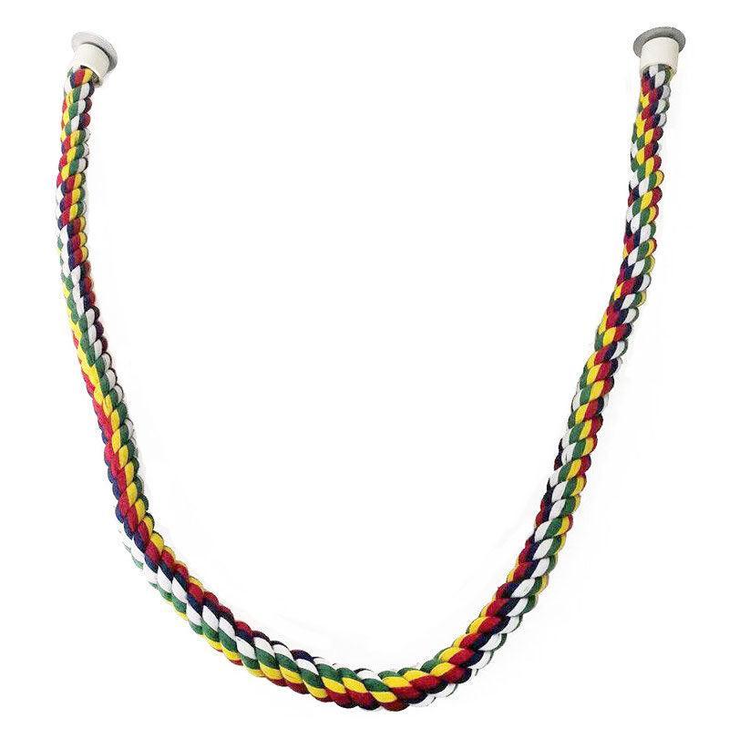 Parrot Rope Perch Colourful Bird Cage Toy Cotton Bungee Swing for Pet Birds - 105CM V528-PARROTROPE-105CM-87554