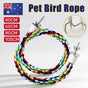 Parrot Rope Perch Colourful Bird Cage Toy Cotton Bungee Swing for Pet Birds - 60CM V528-PARROTROPE-60CM-51644